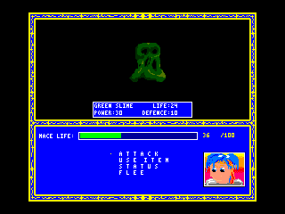 Battle: a Green Slime