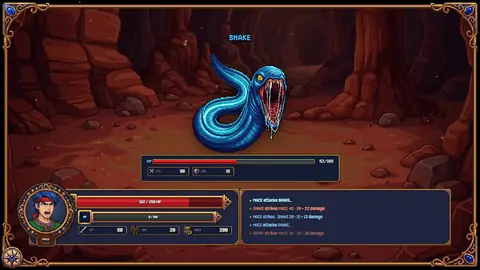 The snake of the cave